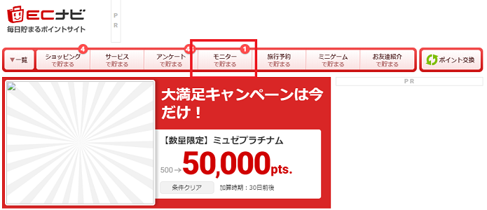 ECナビ モニター8